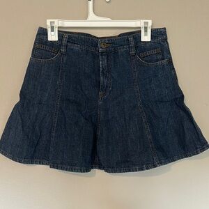 Dolce and Gabbana Vintage Denim Flared Mini Skirt